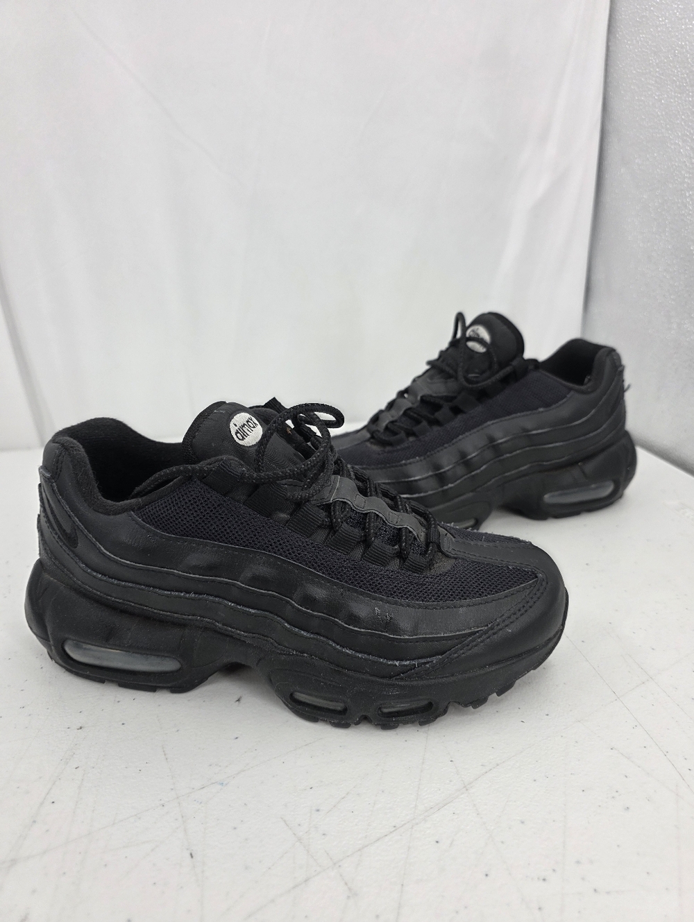 Nike Air Max 95 Recraft Triple Black Youth Size 5Y Women's 6.5  CJ3906-001 EUC.